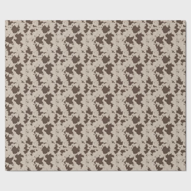 Papel De Regalo Faux Cow Print Brown and Cream (Costura)