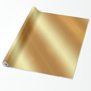 Papel De Regalo Faux Gold Elegant Regalo de Glossy Dorado Moderno