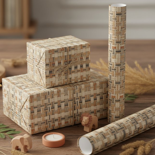 Papel De Regalo Faux Grasscloth Geometric Weave Pat#3 ID1271 (Subido por el creador)