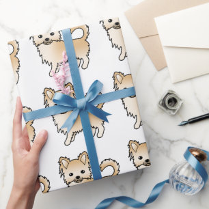 Papel De Regalo Fawn Long Coat Chihuahua Cute Dote Pattern