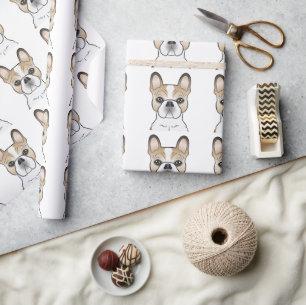 Papel De Regalo Fawn Pie Fawn Bulldog francés Frenchie Cute Dog Pa