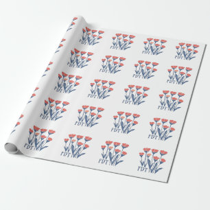 Papel De Regalo FDT Floral floral flor sutilmente femenina Boho an