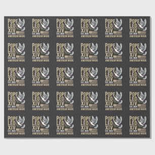 Papel De Regalo Fe cristiana del Papa estadounidense Leo Iglesia C