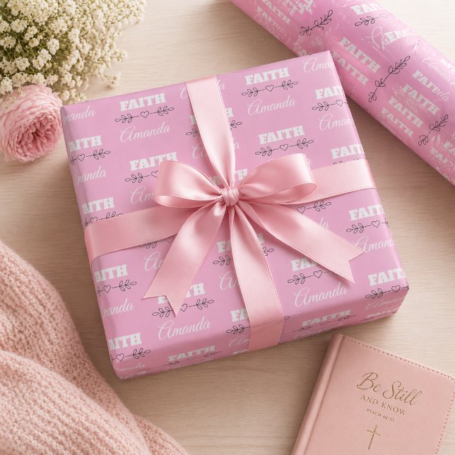Papel De Regalo Fe Cristiana Personalizada Corazón (Subido por el creador)
