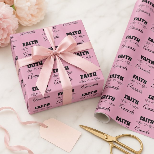 Papel De Regalo Fe Cristiana Personalizada Corazón (Subido por el creador)