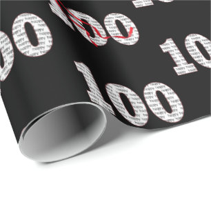 Papel De Regalo Felices 100 Globos de Cumpleaños