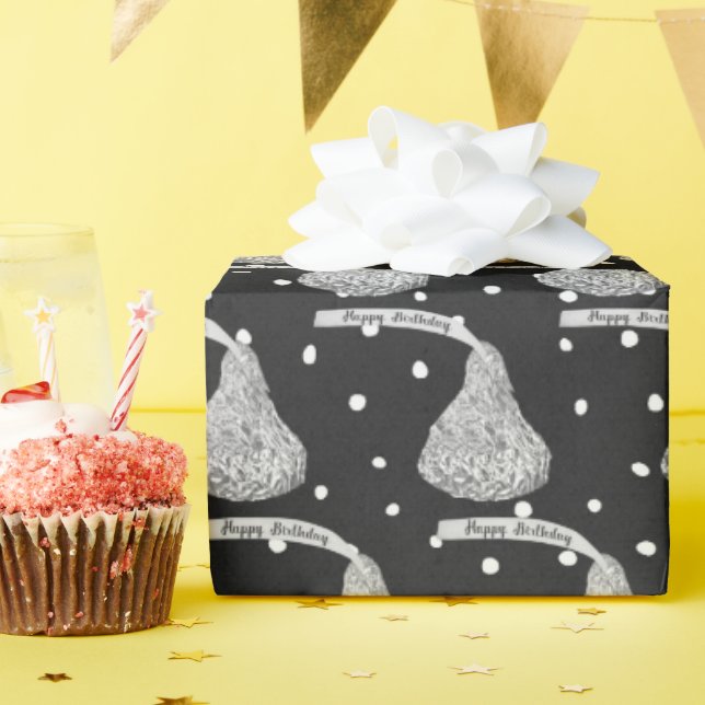 Papel De Regalo Felices Besos De Cumpleaños En Puntos (Fiesta de cumpleaños )