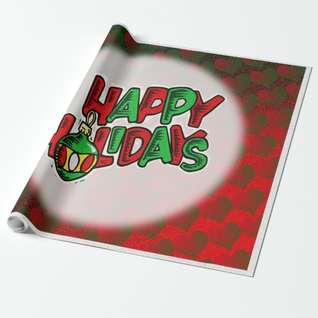 Papel De Regalo Felices Fiestas (Desenrollado)