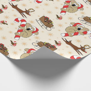 Papel De Regalo Felices Fiestas de Santa Sloth