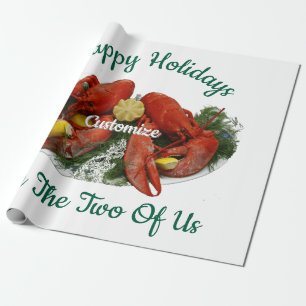 Papel De Regalo Felices fiestas Lobster Dinner Thunder_Cove