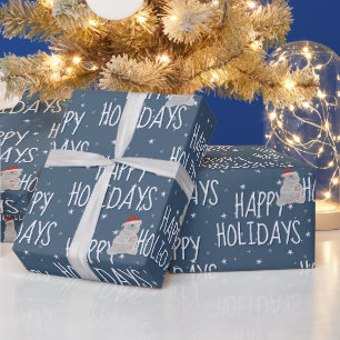 Papel De Regalo Felices Fiestas, Oso Polar En Las Estrellas