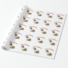Papel De Regalo ¡Felices Fiestas! Snail Elf
