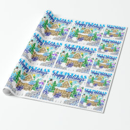 Papel De Regalo Felices fiestas | SUEÑOS DE INVIERNO DE MARAVILLA