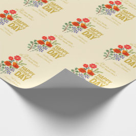 Papel De Regalo Felices flores silvestres del Día de la Madre para