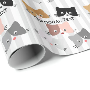Papel De Regalo Felices gatitos curiosos