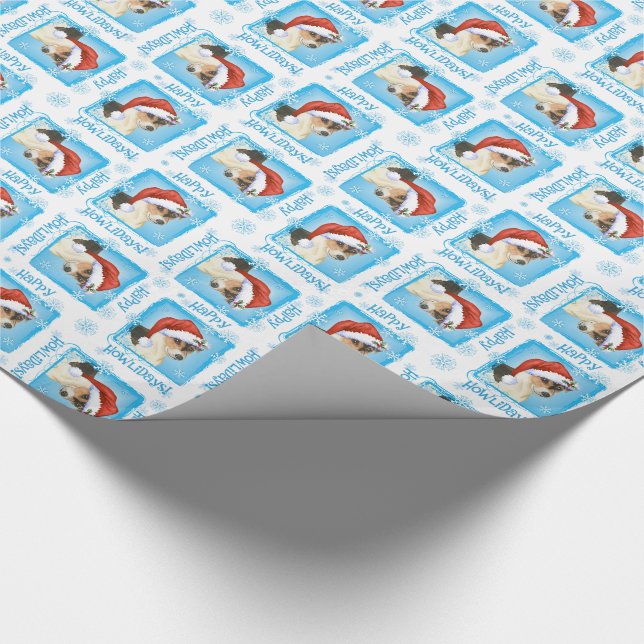 Papel De Regalo Felices Howlidays Russell Terrier (Esquina)