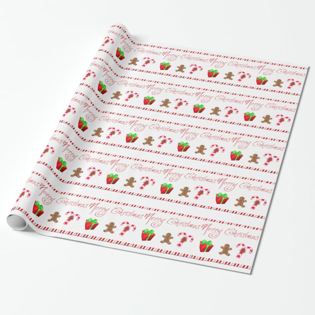Papel De Regalo Felices Navidad (Desenrollado)