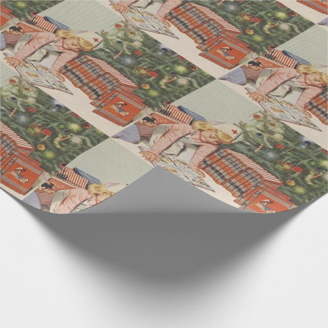 Papel De Regalo Felices Navidad a mi enfermera maravillosa (Esquina)