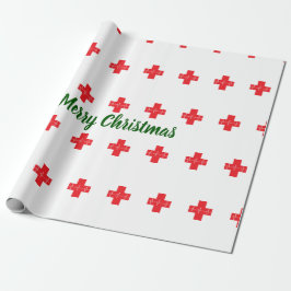 Papel De Regalo Felices Navidad cruzadas médicas