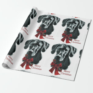 Papel De Regalo Felices Navidad de great dane