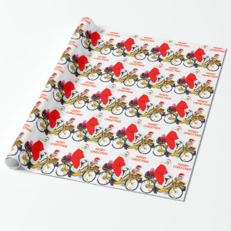 Papel De Regalo Felices Navidad Santa y niños