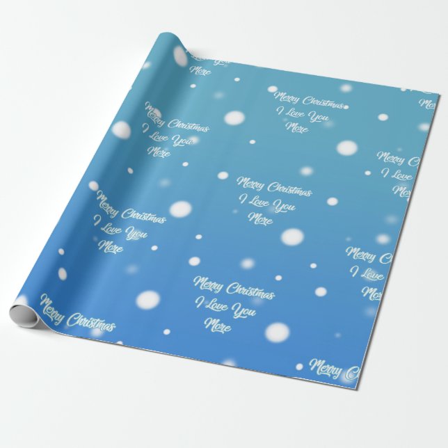 Papel De Regalo Felices Navidad te amo más (Desenrollado)
