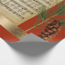 Felices Navidades Vintage Music con Pine Boughs