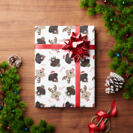 Papel De Regalo Felices Pawlidays Labrador Recuperar Perros