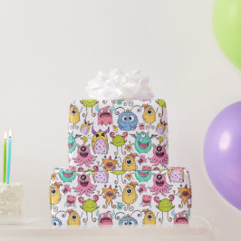 Papel De Regalo Felices Pequeños Monstruos