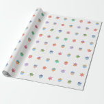 Papel De Regalo Felices sueños y estrellas de Hanukkah<br><div class="desc">Un divertido y festivo diseño Hanukkah con coloridos sueños y estrellas. Un diseño y un patrón moderno,  no tradicional,  con diseños estilizados y formas geométricas de la Estrella de David.</div>