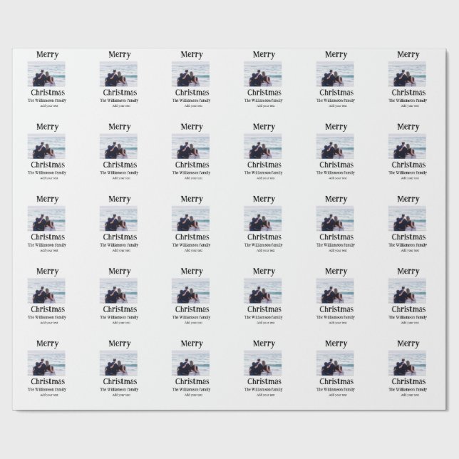 Papel De Regalo Felices vacaciones agregar Navidades de fotos de n (Superficie plana)