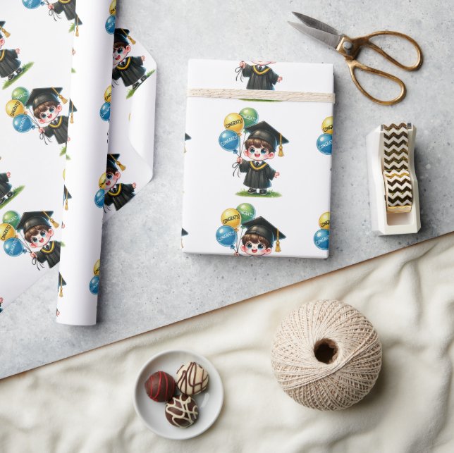 Papel De Regalo Felicidades Graduado (Artesanía)