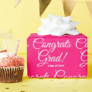 Papel De Regalo Felicidades graduado clase personalizada año guión