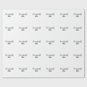 Papel De Regalo Felicidades graduado nombre simple minimal año cla
