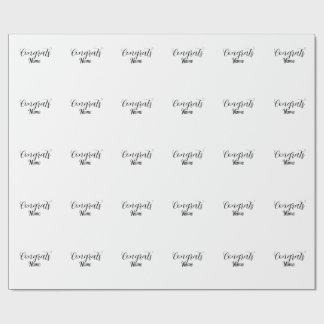 Papel De Regalo Felicidades graduado nombre simple minimal año cla