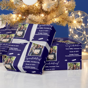 Papel De Regalo Felicidades por el título de graduación fotográfic