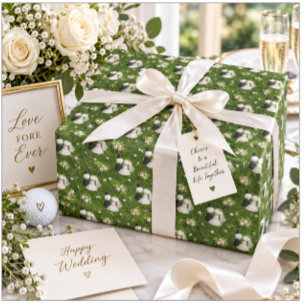 Papel De Regalo Felicidades por la boda de golfista