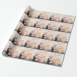 Papel De Regalo ¡Felicidades por la boda personalizada con flor de