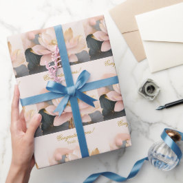 Papel De Regalo ¡Felicidades por la despedida de soltera! Flor de 