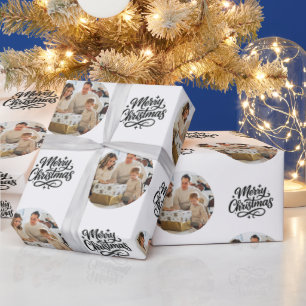 Papel De Regalo Felicitación de Navidad Collage Personalizado
