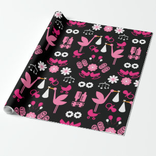 Papel De Regalo Felicitaciones a los Chicas gemelos Stalk Delivery