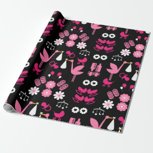 Papel De Regalo Felicitaciones a los Chicas gemelos Stalk Delivery