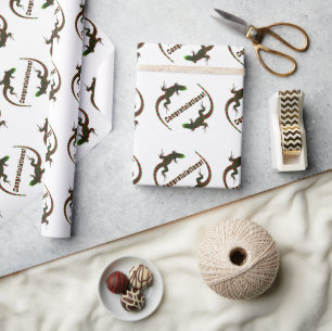 Papel De Regalo Felicitaciones a Yin Yang Lizards