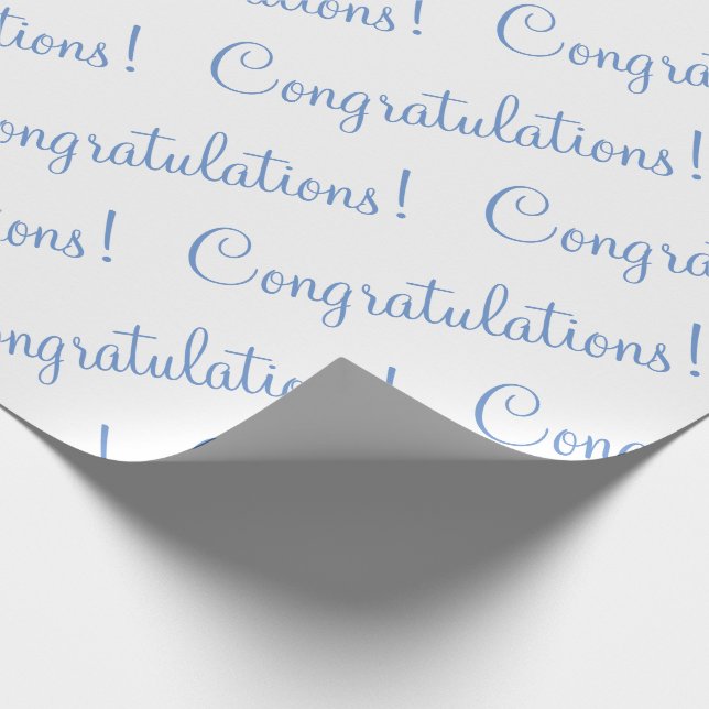 Papel De Regalo Felicitaciones Boda de guiones azules Baby Shower (Esquina)
