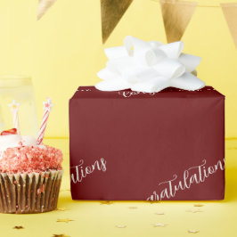 Papel De Regalo Felicitaciones Caligrafía Moderna Minimalista