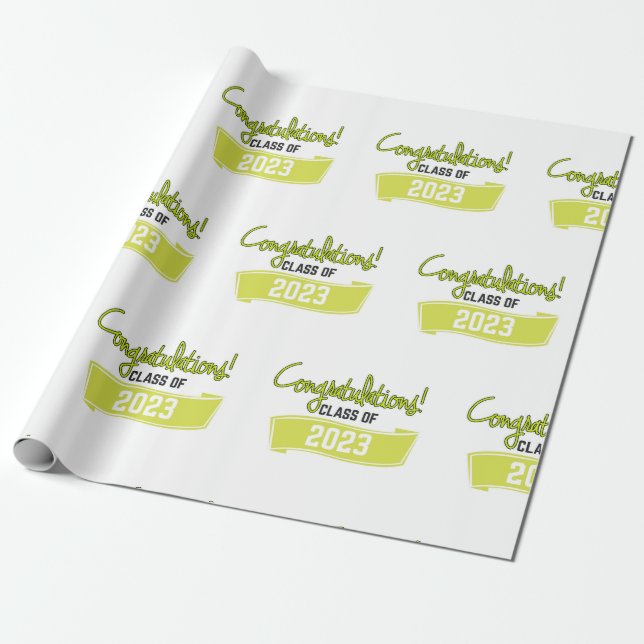 Papel De Regalo Felicitaciones Clase de 2023 (Desenrollado)