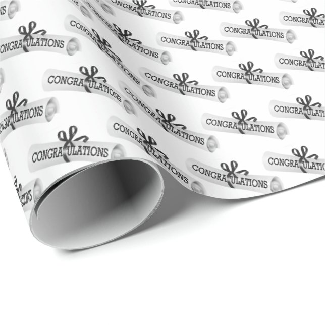 Papel De Regalo Felicitaciones Diploma de Graduación (Esquina del rollo)