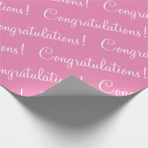 Papel De Regalo Felicitaciones Escritura Rosa Boda Baby Shower Wr