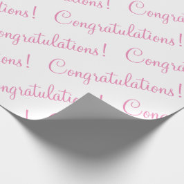 Papel De Regalo Felicitaciones Escritura Rosa Despedida de Soltera