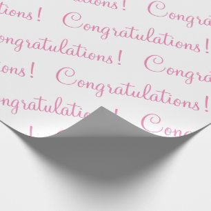 Papel De Regalo Felicitaciones Escritura Rosa Despedida de Soltera